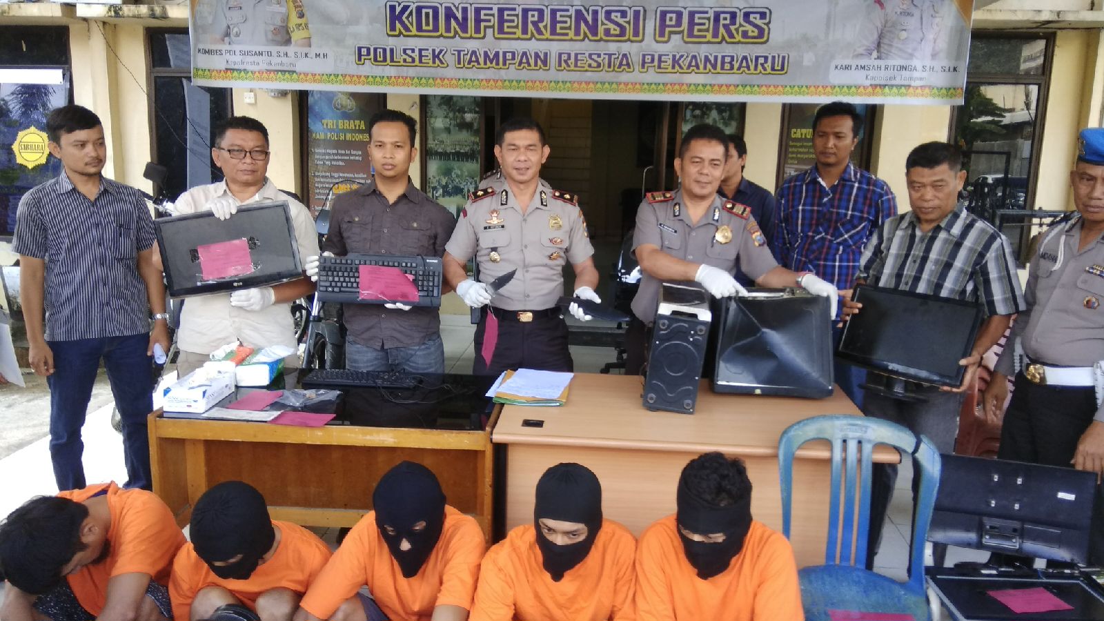 Tim Opsnal Polsek Tampan Bongkar Spesialis Curanmor 26 TKP di Pekanbaru
